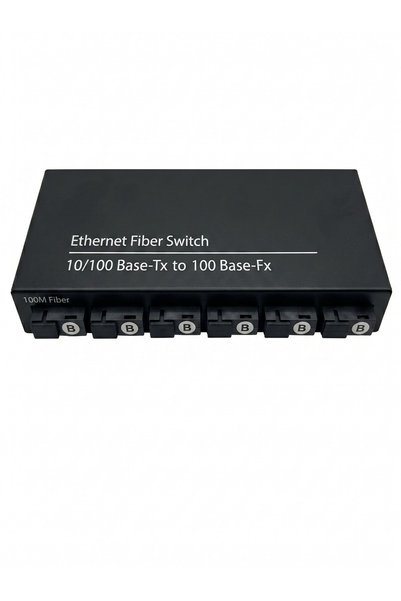 mucize محول وسائط من الألياف البصرية + RJ45، 100 متر، 6 قنوات، 2 RJ45، 25 كم