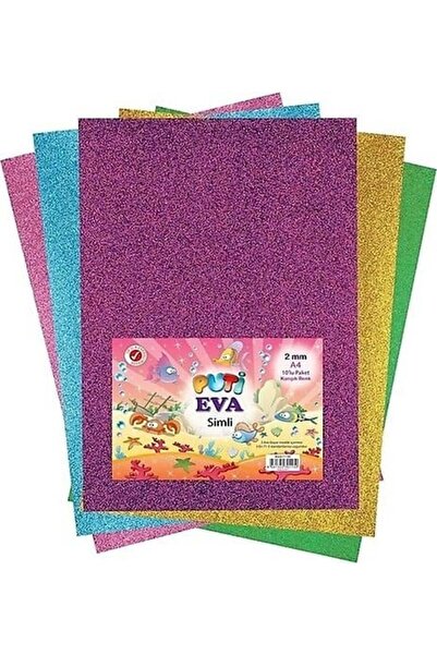 VİVA Puti Eva 50X70 Glitter Adhesive 10-Pack Mixed Colors