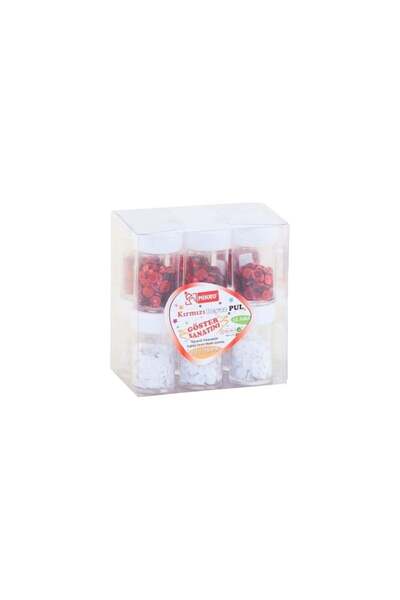 ŞAHİN KIRTASİYE Micro Red White Sequins Gg-1208-Wr Box of 12