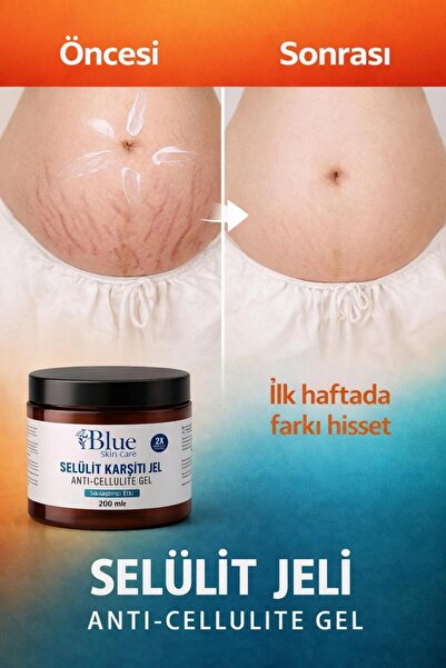 BLUE Skin Care Kalça Göğüs Basen Bölgesel Selülit kremi Sıkılaştırıcı - Yağ-y...