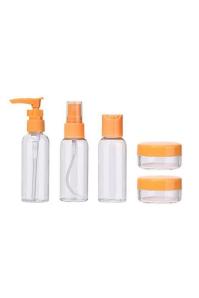Generic Brand Muratech Set of 5 Transparent Cosmetic Containers for Travel (201838) 30 ml