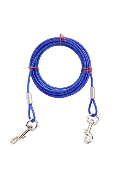 Choice 10m Blue High Quality 5mm*3m Lengthen Steel Wire Dogs Rope Chain Durab...