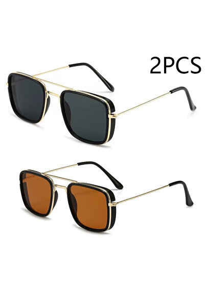 Choice5 YELLOW Fashion Sunglasses European and American Metal Small Square Fr...