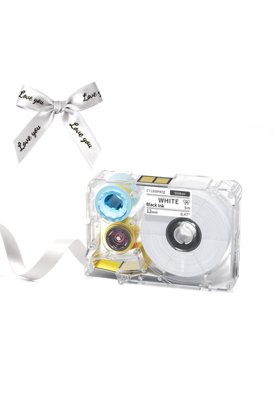 Choice6 Black on White Phomemo A30 P15 Fabric Ribbon Cartridges 12mm X 5m Sat...