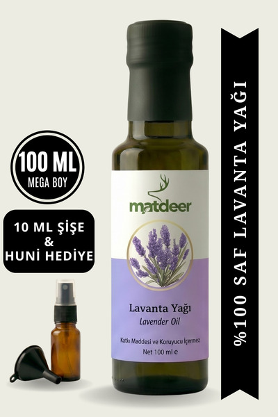 MATDEER 100 ml Lavender Oil - Aromatherapeutic Relaxing Skin and Ambient Frag...