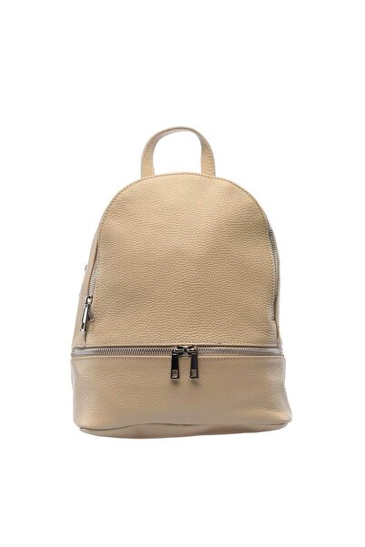 TORO NERO Rucsac de damă din piele naturală de căprioară taupe