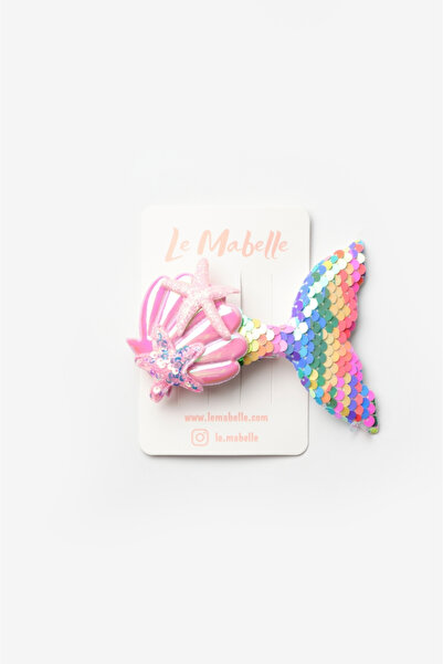 Le Mabelle Multicolor Sequin Mermaid Girl's Clip Buckle