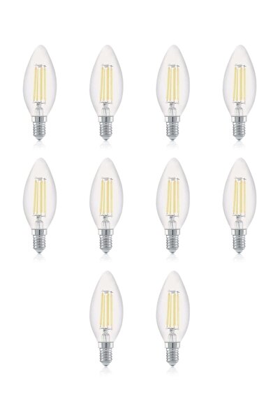 ORBUS 4w E14 Şeffaf Sarı Işık Mum Rustik Led Ampul
