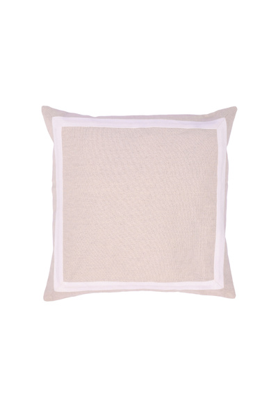 Yargıcı Pernă pătrată din țesătură de bumbac și in cu model în dungi (50x50 cm)