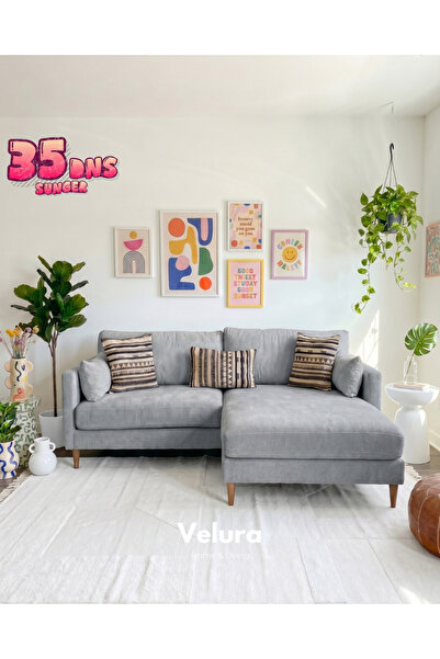 Velura Home & Living Pamela Köşe Koltuk - Gri