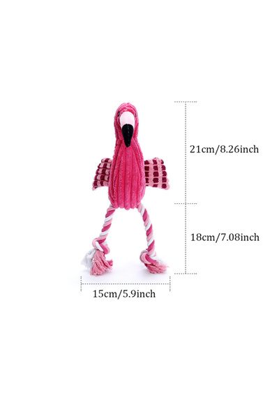 Choice Pink Animal Shape Squeaky Toys Plush Dog Toy Cute Bite Resistant Cordu...
