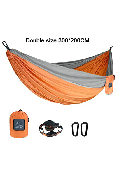 Choice4 double orange grey Portable Nylon Parachute Fabric Single and Double ...