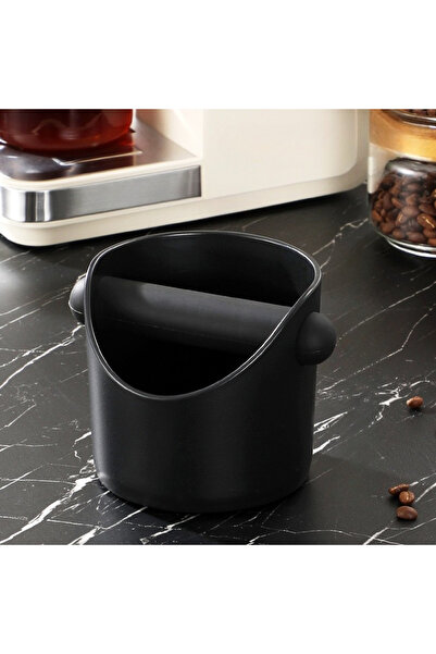 Choice Black Shock-Absorbent Coffee Knock Box Anti-slip Espresso Dump Bin For...