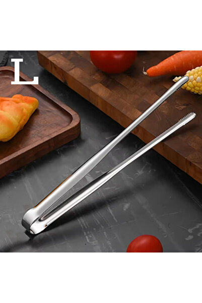 Choice L 1Pc 304 Stainless Steel Barbecue Clip Grill Tongs Meat Cooking Utens...