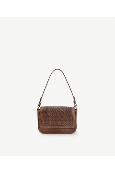 Yargıcı Leather Knitted Detailed Crossbody Bag