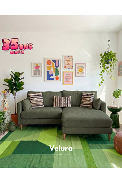 Velura Home & Living Pamela Köşe Koltuk - Yeşil