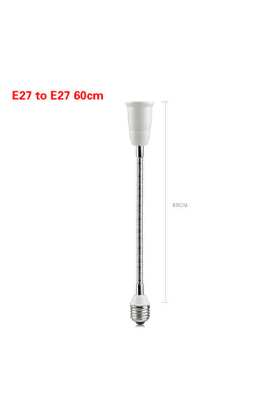 Choice1 60cm 20/30/40/50/60cm E27 to E27 Base LED Lamp Holder Extension Adapt...