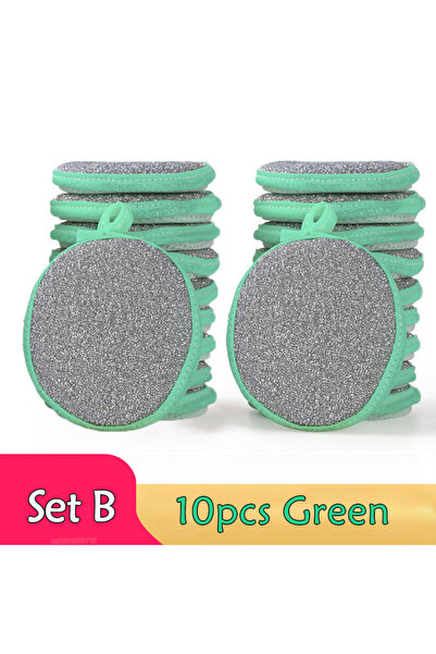 Choice10 20Pcs Green 5/10/20Pcs Double Side Dishwashing Sponge Dish Washing B...