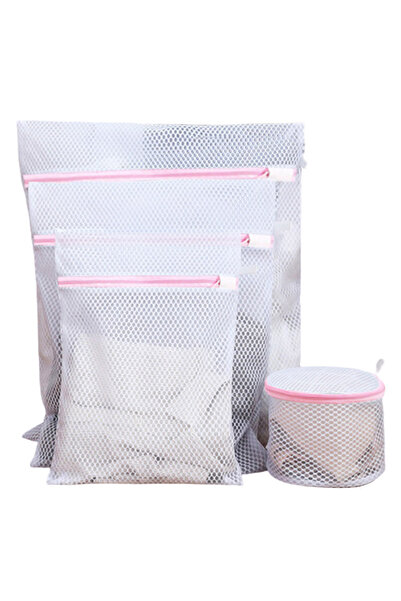 Choice WHITE 4PCS 4pcs 4pcs/ set Mesh Laundry Bag Storage Bag Mesh Bag Wash B...
