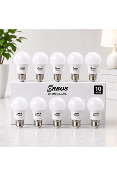 ORBUS Led Ampul Orb-9w BEYAZ Işık E27 840lm 10 ADET