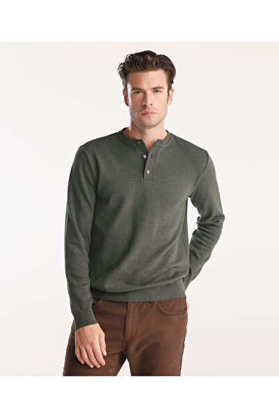 Yargıcı Men's Crew Neck Buttoned Sweater
