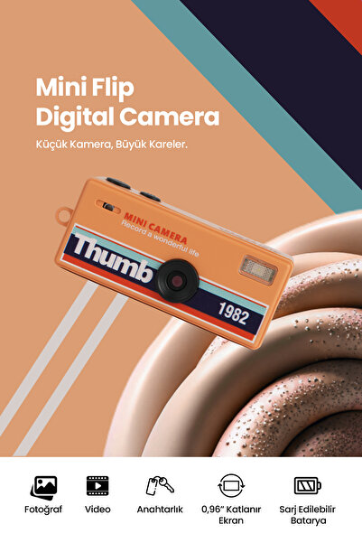 Pikas Joyplus Camera Mini Dijital Kamera Retro Tasarım Taşınabilir Video ve F...