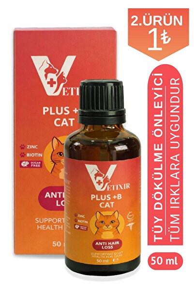VETIXIR Plus B Kedi İçin Tüy Dökülme Engelleyici Deri Sağlığı Damlası Tüy Dök...