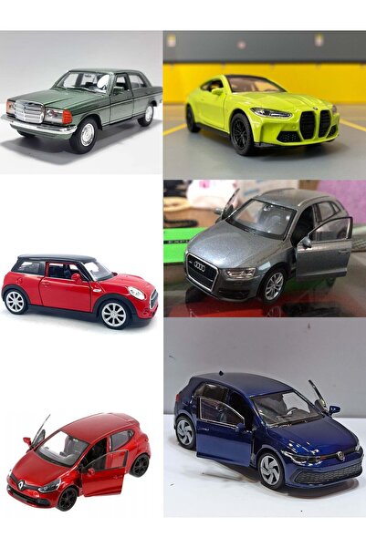 WELLY Diecast Metal Model Çek Bırak Oyuncak Araba (BMW,Mercedes,Renault,Audi,...