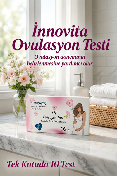 İnnovita 30 Adet Ovulasyon Testi 2 Adet Ultra Hızlı Gebelik Testi