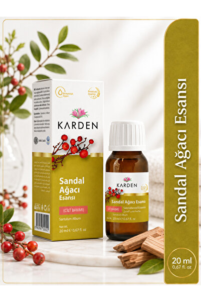 Karden خلاصة خشب الصندل الطبيعي 20 مل - عطر محيطي للتأمل وتخفيف التوتر