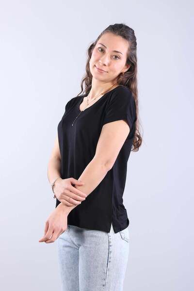 Mckanzie 2000 V-Neck Slit Bodysuit