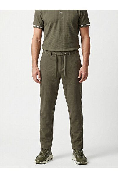 Xint Erkek Haki Pamuk Dokulu Regular Fit Jogger