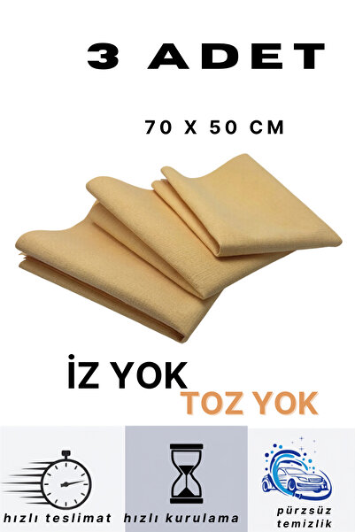 M.Y. TASO [ 3 ADET ] Mikrofiber GÜDERİ BEZ BÜYÜK BOY PROVAKUM GÜDERİ BEZ 70 X 50 CM