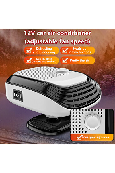 Choice5 12v white 360° Rotation Winter Fast Car Heater 12V/24V Car Heater Fan...