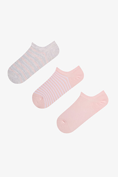 Penti Glänzende, gestreifte, glitzernde 3-Paar-Sneaker-Socken
