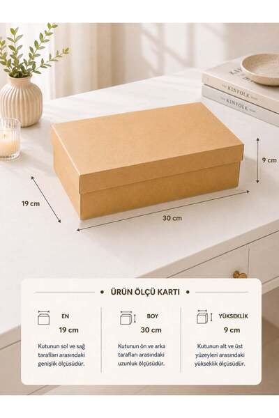Parti Adresi Kraft Kutu Karton Hediye Kutusu 19X30X9 Cm