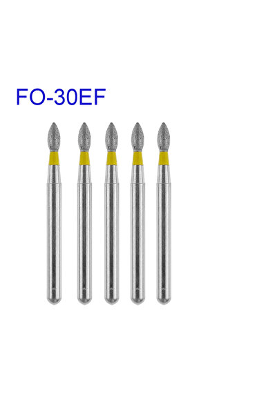 Choice1 مثاقب أسنان FO-30EF من سلسلة FO، رؤوس ماسية ملتهبة ذات طرف مدبب، 5 قط...
