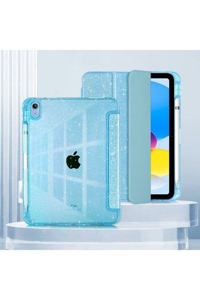 Choice7 iPad A16 11th-10th Sky Blue Glitter Glitter Tablet Case For iPad A16 ...