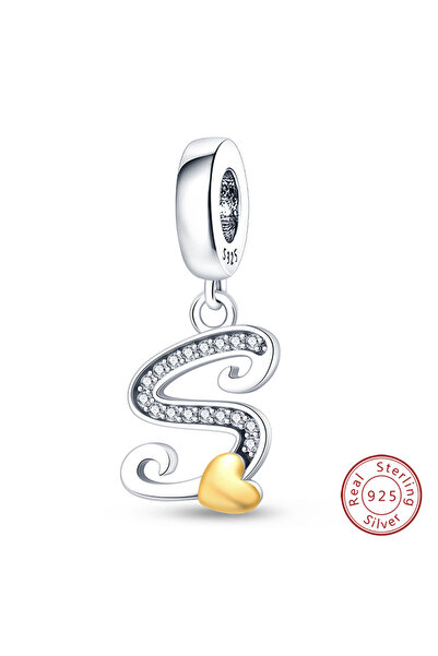 Choice11 PAC368-S Original 925 Sterling Silver Charm Beads Classic Gold Heart...