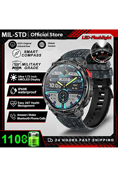 Choice9 Camouflage 2026 New 1100mah AMOLED Smart Watch Men 170+Sport Fitness ...