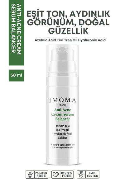 IMOMA Anti-Acne Cream Sebum Balancing, Shea-Oenothera Biennis-Bisabolol Oil