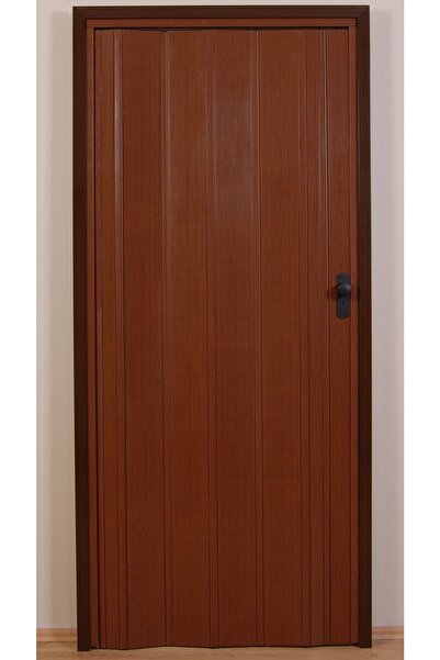DEKORAKS Akordeon Kapı, Ceviz Ahşap Desenli, 87x215cm