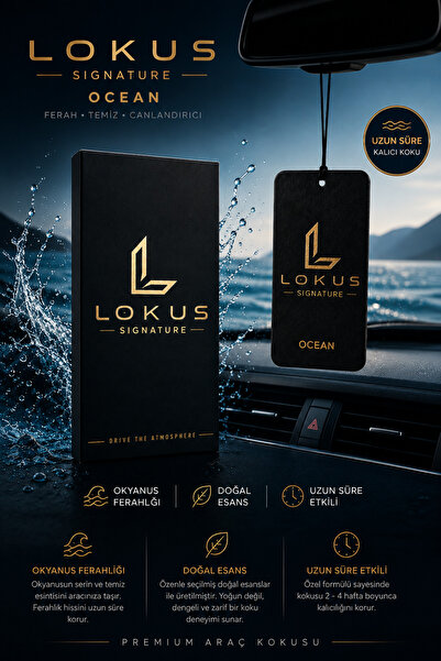 LOKUSPARFUMES LOKUS Signature Ocean Araç Kokusu | Deniz Esintisi Ferahlığı, P...