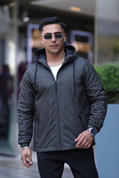 BYzıt Men's Waterproof Quilted Raincoat