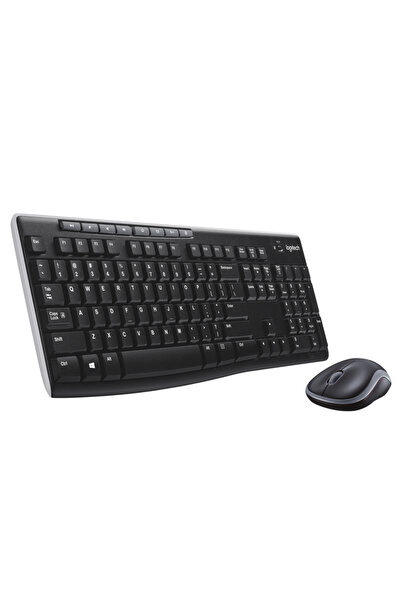 logitech MK270 Kablosuz USB Alıcılı Türkçe Q Klavye Mouse Seti, Siyah 920-004525