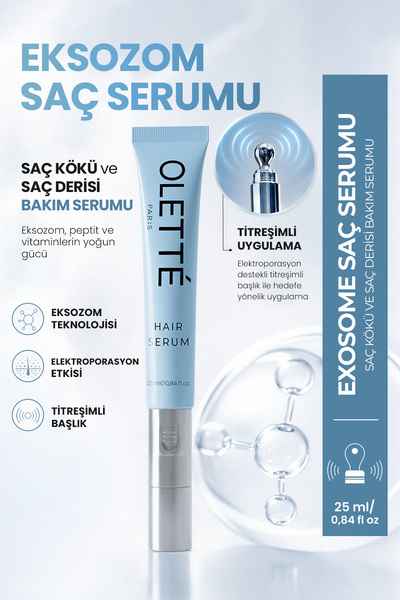 Olette Paris Exosome Saç Serumu 25 ml – Saç Kökü ve Saç Derisi Bakım Serumu