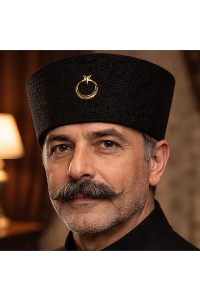 partidolu Atatürk Kalpağı Başlığı Kuvayi Milliye Gazi Şapkası Yetişkin Kadife...