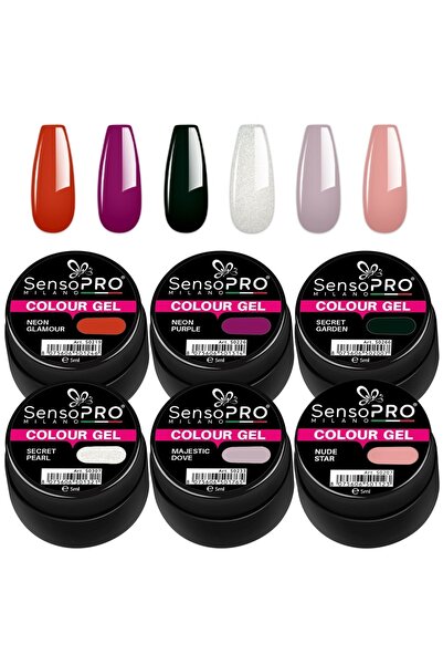 SensoPRO Milano Set de 6 geluri UV colorate la atingere, atemporale,