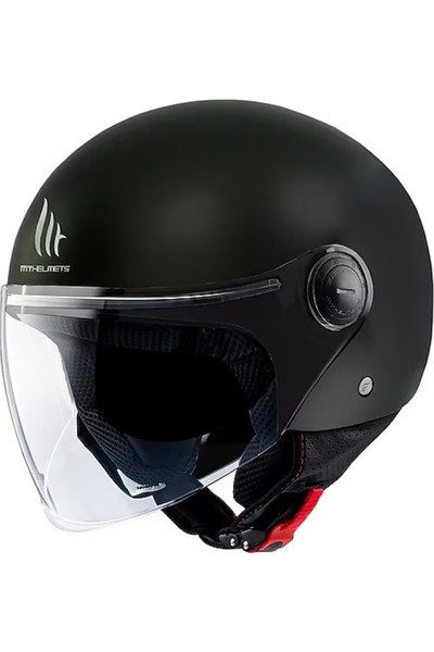 MT Kask OF501B Jet Street S Solıd A1 - MAT SİYAH