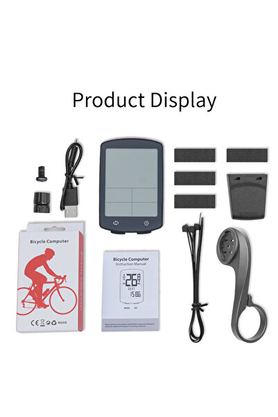 Choice كمبيوتر الدراجة اللاسلكي BKV-501B بشاشة LCD كبيرة 3 بوصة قابلة لإعادة ...